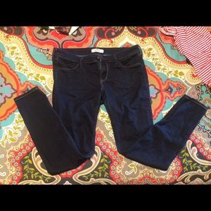 Dark wash skinny jeans