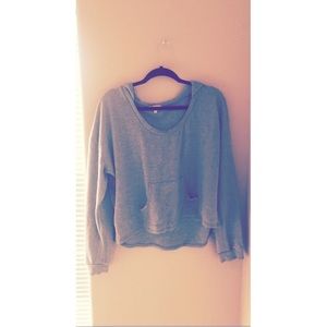 Grey crop hoodie