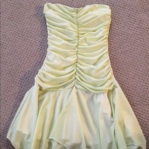 Light Lime green strapless dress