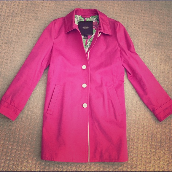 Coach Jackets & Blazers - Coach pink trench coat