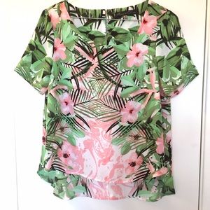 Hawaiian Print Blouse