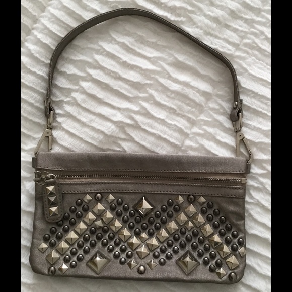 Silver purse.