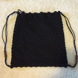 Old Navy crochet black drawstring