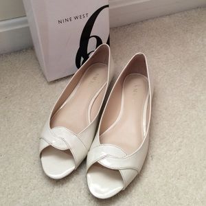 Nine West peep toe flat
