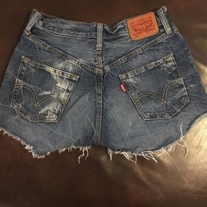 Cut off denim shorts