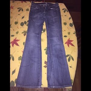 7 for All Mankind medium wash jeans, size 24