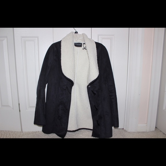 Fuzzy Urban Outfitters mink pink suede fur coat