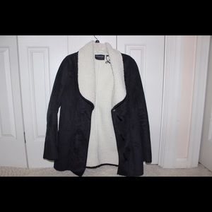 Fuzzy Urban Outfitters mink pink suede fur coat