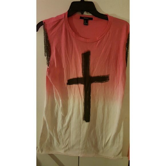 Edgy cross top