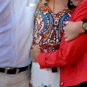 Long multicolored dress