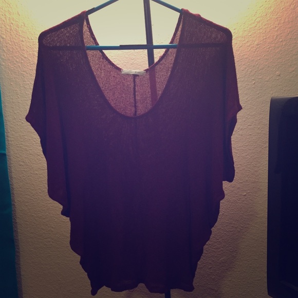 Flowy maroon top