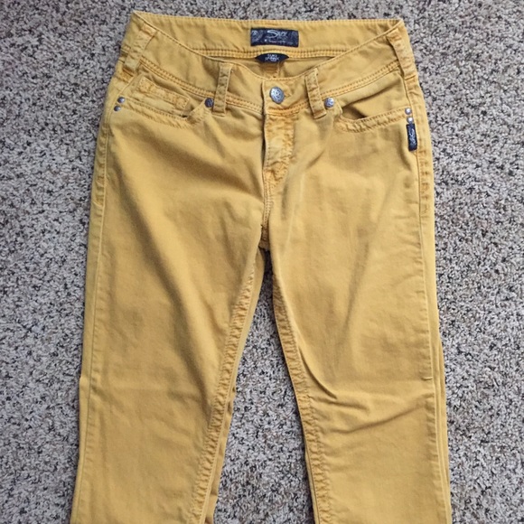 Silver "Suki" yellow jeans
