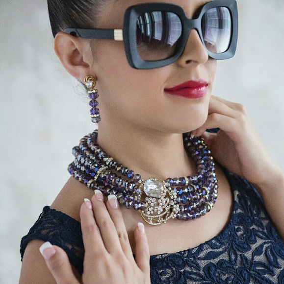 Necklace, Earrings, Bracelet, and Sunglass