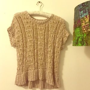 Knit sweater shirt