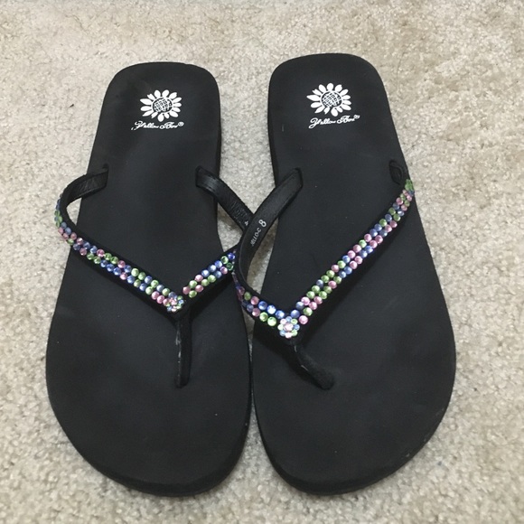 Jeweled flip flops!