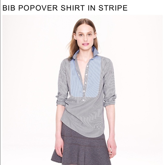 ⬇️REDUCED!! J.Crew bib popover shirt in stripe - Picture 8 of 8