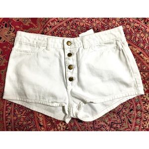 NWT American Apparel White Jean Shorts Size 30