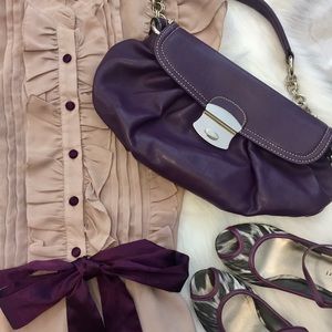 Purple Purse & Print Pumps, size 6.5