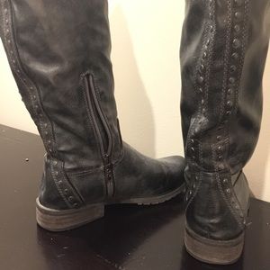 GC Shoes Black Boots Tall Over the Knee Size 9