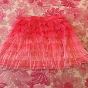 Cute pink ruffle skirt
