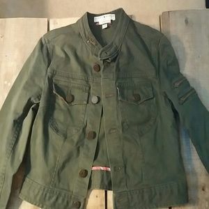 Petite Green Stretch, Military Blazer/Jacket