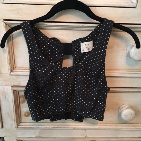 Pins & Needles Polka Dot Cropped Top