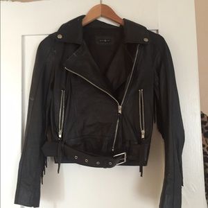 Soft real Leather fringe jacket small