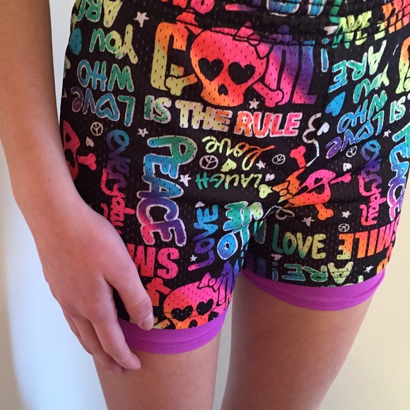 Justice active shorts. Mesh over spandex Girls 10