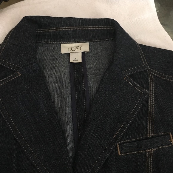 Women Ann Taylor LOFT jeans jacket stretch - Picture 4 of 4