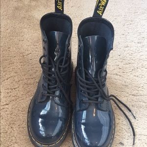 Dr. Marten Navy Patent Leather Boots
