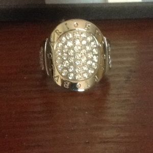 SilverStein steel ring with lots of bling