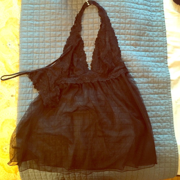 Victoria Secret Black Lace Teddy Set