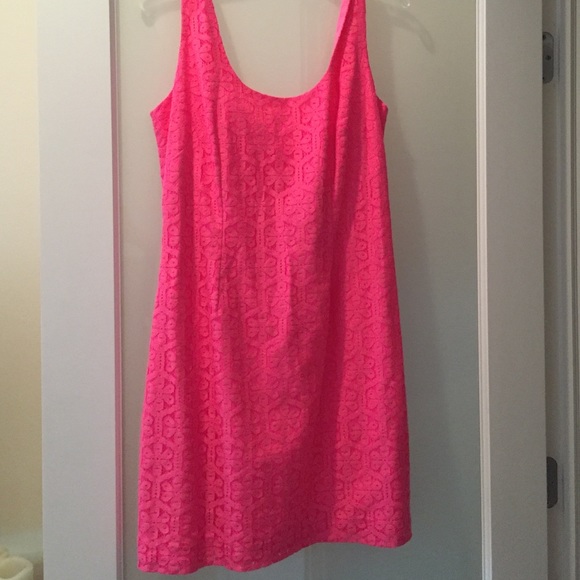 Lilly Pulitzer hot pink lace dress
