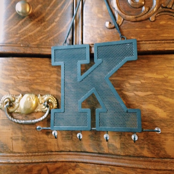 Hanging Letter K Jewelry Holder
