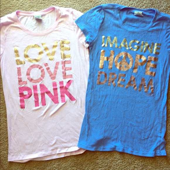 Two Victoria Secret Pink shirts