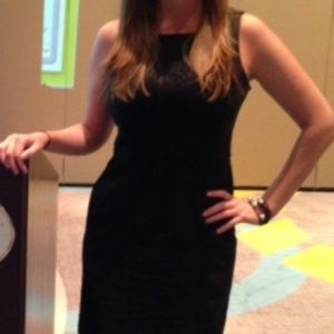 Gorgeous black lace A line dress