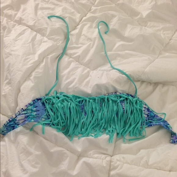 Blue fridge bikini top