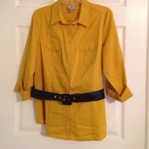Worthington gold blouse