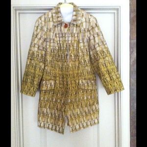 Three-quarter length jacket.