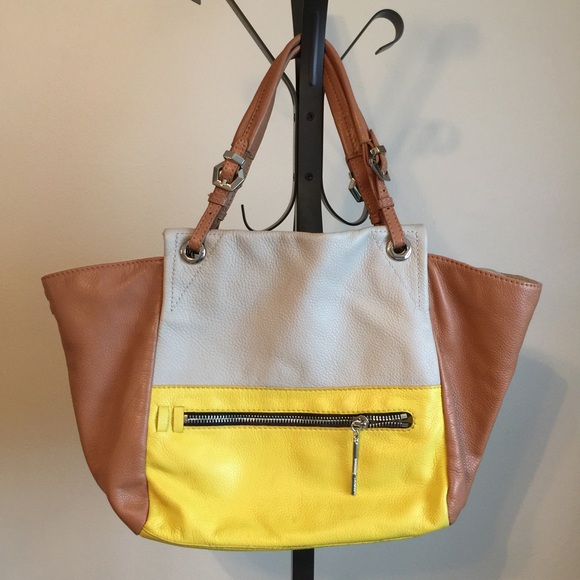 Anthropologie - Oryany Leather Colorblock Tote