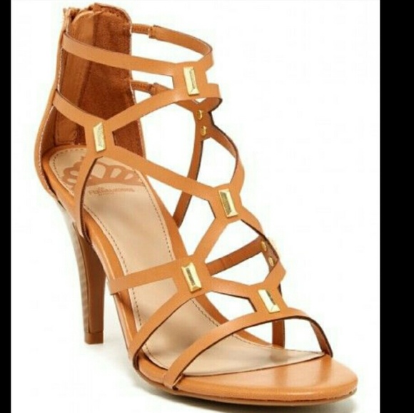 Fergalicious - Tan Hazy Caged High Heel Sandal