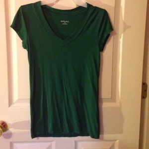 Green V-Neck Tee