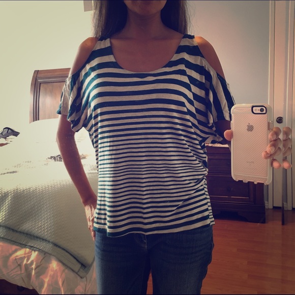 Cut out shoulder blouse