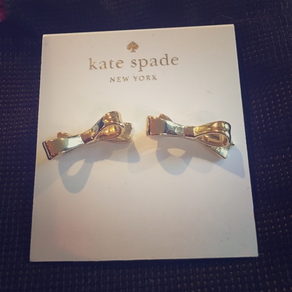 NWT Kate Spade Gold Bow Earrings