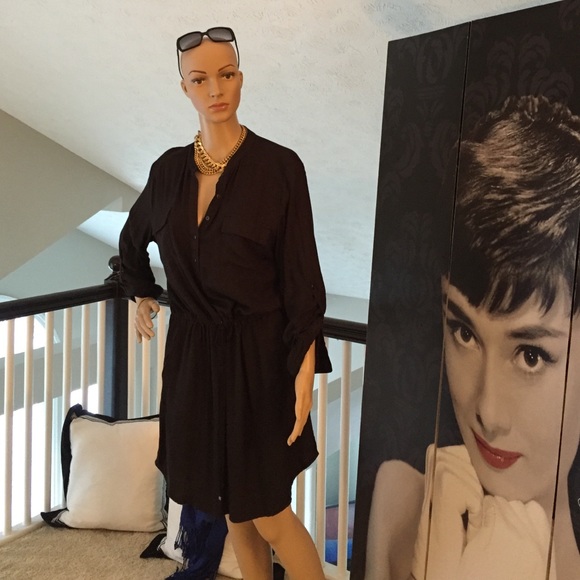 Lou & Grey black shirt dress very soft