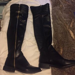Over the Knee Faux Leather Boots