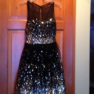 Black sequined party dress from Macy's