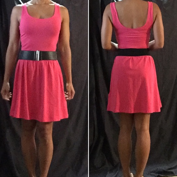 Pink cotton summer dress.