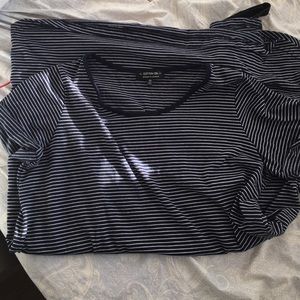 Swing navy strip t-shirt dress