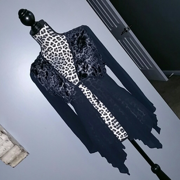 Sheer black blouse